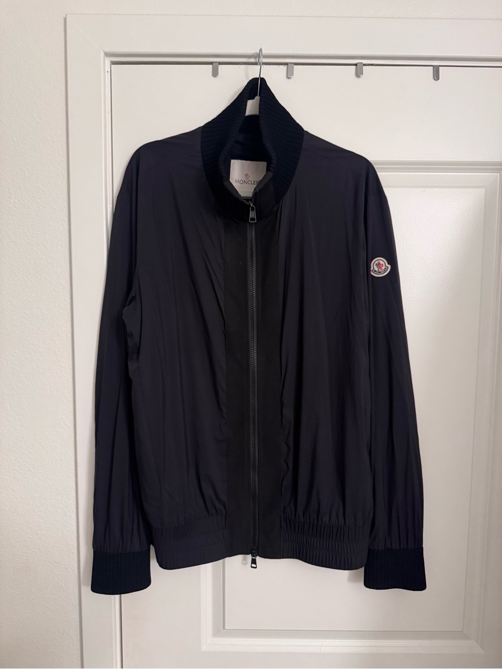 Moncler Men's Navy Zip-Front Bomber Jacket